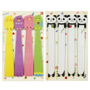 Animal Party Panda Collection Lots of Pandas 4 PCS Stationery Paper Envelope Seals, Set of 2 large and small, Index Tabs Flag Bookmark, Decorative Tape 